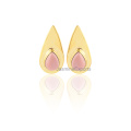 Pink Opal Designer 18k gold plated Sterling Silver Gemstone Earring